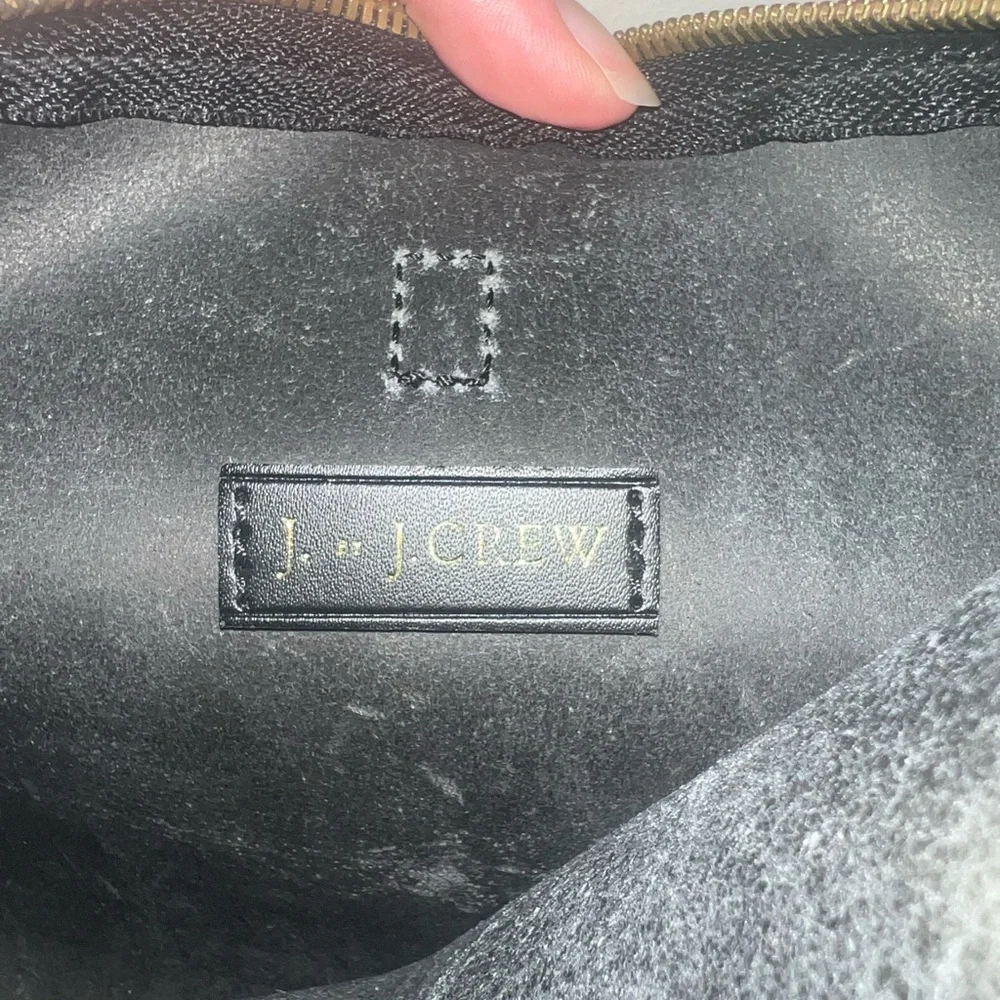 J.Crew Black Leather Parker Crossbody Bag